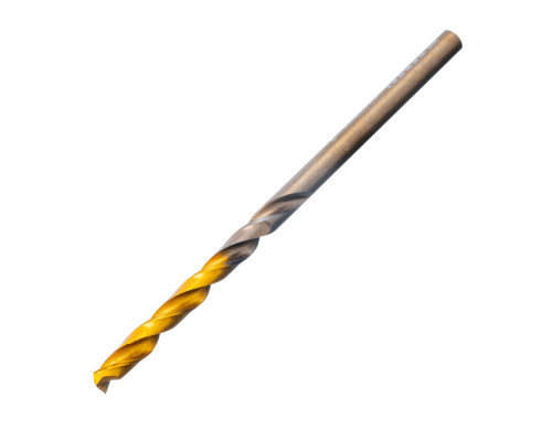 Набор сверл по металлу, 1-10 мм, Р6М5К8-TiN, Golden Tip, 19 шт Denzel (723008)