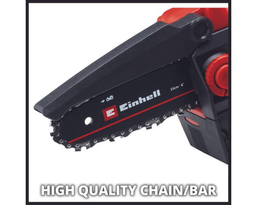 Пила цепная аккумуляторная Einhell PXC GE-PS 18/15 Li BL, 18В,шина 150мм,4.8м/с,без АКК и ЗУ (4600040)