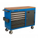 RUNTEC RTVIND-6B Тележка - верстак 1155*465 мм, 6 полочная Industrial синяя (RTVIND-6B)