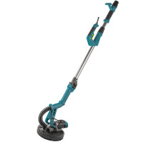 Шлифмашина для стен и потолков 710 Вт; 700-1700 об/мин; 225/215/210 мм; 4 кг; складная телескопическая штанга 1400-1700 мм; липучка; б/с щеток ; короб (80588)