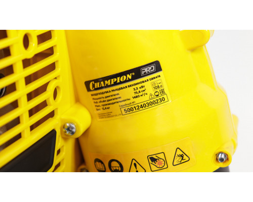 Воздуходувка PRO 3,3кВт 75,6см? 12,4кг 1480м?/ч CHAMPION GBR476