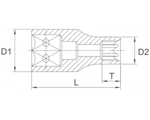 Головка торцевая E6 1/4