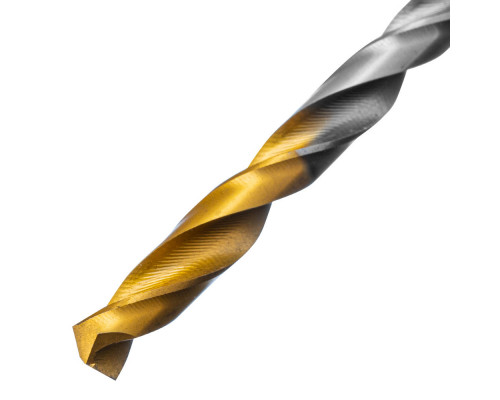 Сверло спиральное по металлу 5,5 x 93 мм, Р6М5, Golden Tip Denzel (718234)