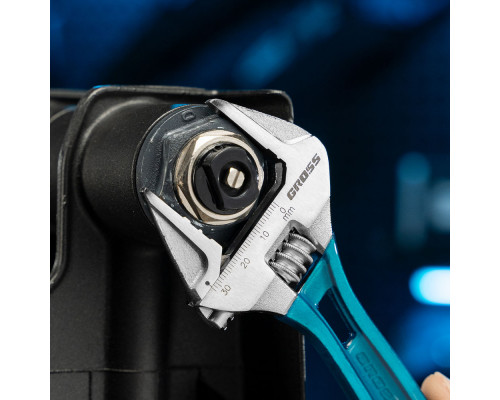 Ключ разводной 200 мм, CrV, облегченный Gross