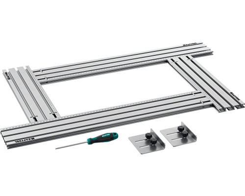Шаблон фрезерный KRAFTFLEX MFS-400-700 мм, 4 шт, в комплекте с 2 упорами KRAFTOOL 32808