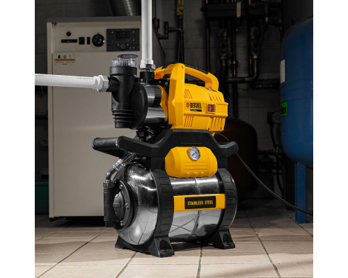 Насосная станция PSХ950X, Х-Pro, 950 Вт, 3300 л/ч, ресивер 24 л, подъем 38 м, нержавейка Denzel (97214)