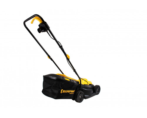 Газонокосилка эл. CHAMPION EM3411 (1 кВт пласт+ткань 30л шир.320мм выс.25-65мм, 6,4кг) (EM3411)