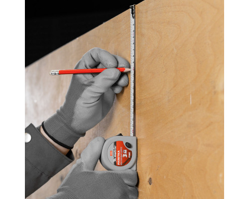 Рулетка Fine,3 м х 16 мм,пластиковый корпус Matrix