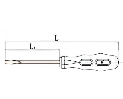 Отвертка шлицевая SL 7х150 (общ.265мм) искробезопасный сплав BeCu 260-1022, HORTZ