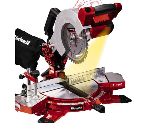 Пила торцовочная акк. Einhell PXC TE-MS 18/210 Li, 18В,210х30мм,пропил 120х60мм,без АКК и ЗУ (4300890)