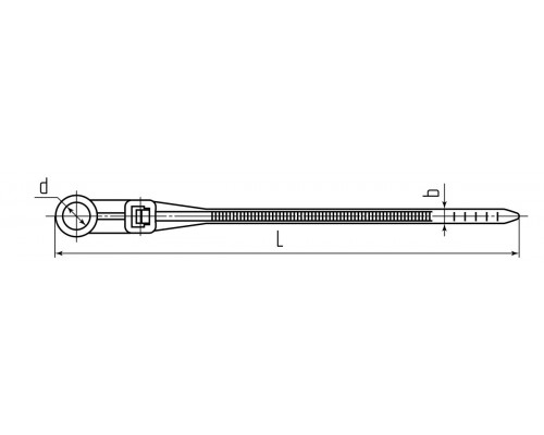 Стяжка нейлоновая КСО 5х300 (черн) (100шт) (Fortisflex) (90335)