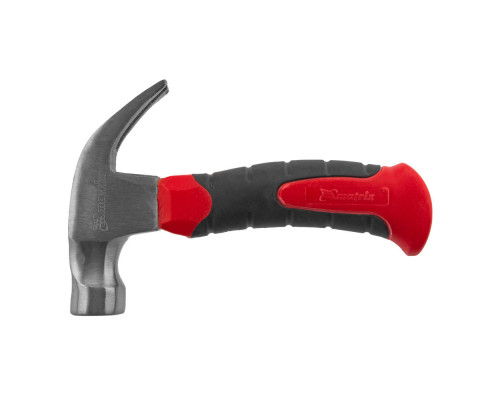 Молоток-гвоздодер мини, боек с магнитом, фибергласовая двухкомпонентная рукоятка, 250 г Matrix