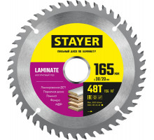 Диск пильный по ламинату Laminate STAYER 165x30/20 мм 48T аккуратный рез 3684-165-30-48_z01  