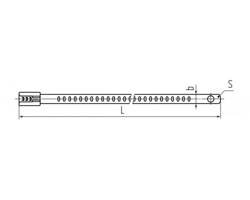 Стяжка стальная СКЛ-П (316) 7х600 (Fortisflex) (74159)