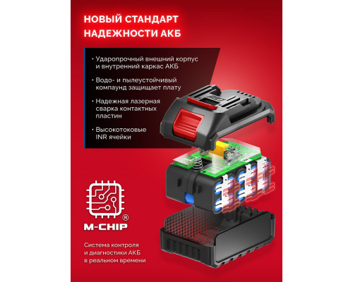 Аккумулятор 20 В 2.0 А·ч LMS ЗУБР АКБ-20-2