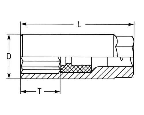 50840-19-1 Головка торцевая свечная 3/8