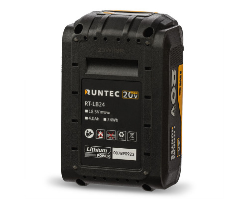 Батарея аккумуляторная PRO 20В, 4Ач RUNTEC RT-LB24