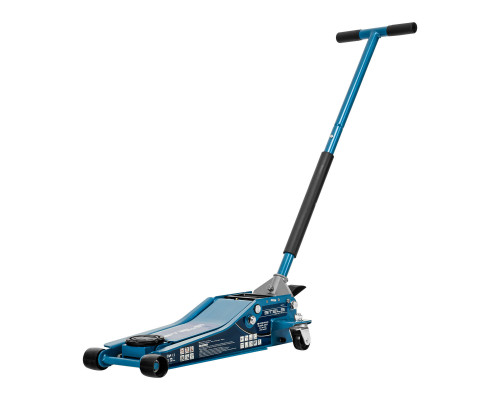 Домкрат гидравлический подкатной 3 т, быстрый подъем, Low profile quick lift, 75-505 мм, профессиональный STELS