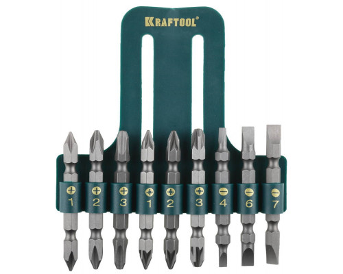 Набор двусторонних бит KraftMax, 9 шт KRAFTOOL 26060-H10