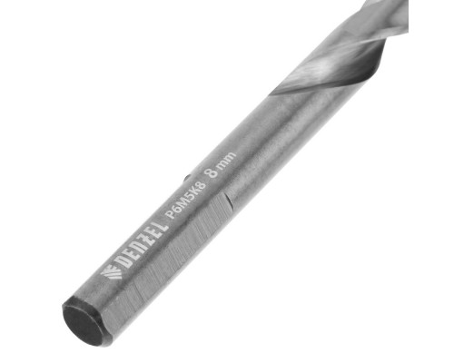 Набор сверл по металлу, 2-8мм, Р6М5К8-TiN, Golden Tip, 6 шт Denzel (723004)