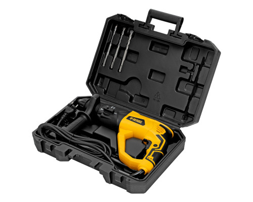 Перфоратор электрический RH-1050-26, SDS-plus, 1050 Вт, 3.2 Дж, 3 плюс 1 режим Denzel (26608)