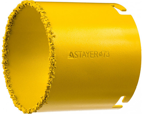 Коронка кольцевая 73 мм, L 55 мм, карбид вольфрама STAYER Professional 33345-73