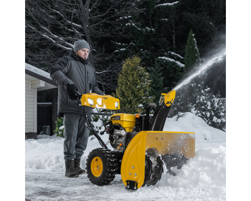Бензиновая снегоуборочная машина SBL 711D PRO, 302cc, эл.старт, фара, обогрев, блок. дифф. Denzel (97655)
