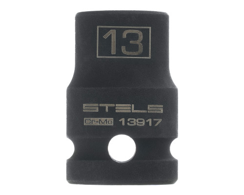 Головка ударная шестигранная, 13 мм, 1/2, CrMo Stels