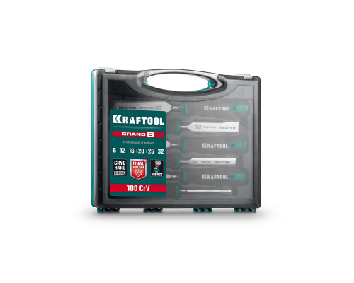 KRAFTOOL GRAND-6 набор стамесок-долот с двухкомпонентной рукояткой, 6 шт (1818-H6)