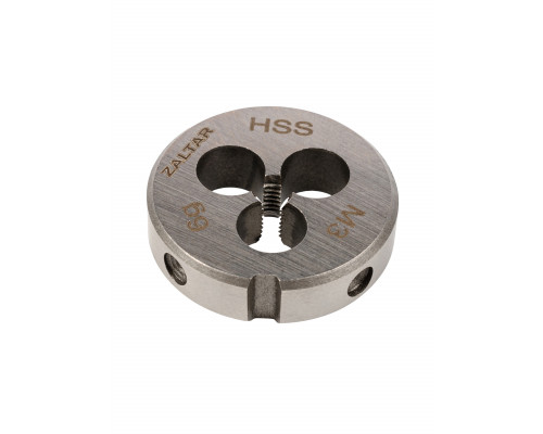 Плашка круглая резьбонарезная HSS, DIN 223 B (DIN EN 22568), M3 x 0.5, 20 x 5 (ZA-10401)