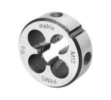 Плашка М12 х 1.75 мм, Р6М5 Matrix