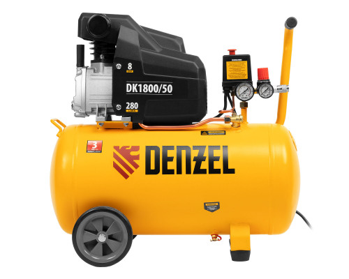 Компрессор воздушный DK1800/50, Х-PRO 1.8 кВт, 280л/мин, 50л Denzel (58068)