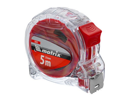Рулетка Crystal,5 м х 25 мм,корпус из поликарбоната Matrix
