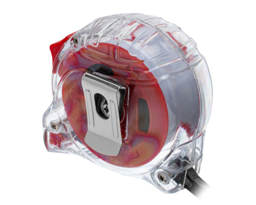 Рулетка Crystal,5 м х 25 мм,корпус из поликарбоната Matrix