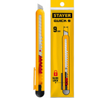 Нож 9 мм из АБС пластика QUICK-9 STAYER 0901