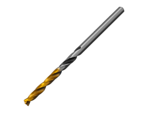 Сверло спиральное по металлу 3,5 x 70мм, Р6М5, Golden Tip, многогранная заточка, 2шт. Denzel (718270)