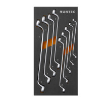 RUNTEC RT-WBE9 Набор ключей накидных 75° RUNTEC CrV 6x7-21x23 мм в ложементе EVA, 9 предметов (RT-WBE9)