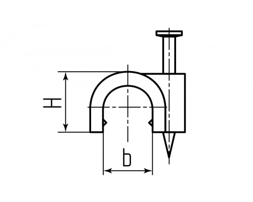 Скоба пластиковая СПК 14 (15шт) (Fortisflex) (49464)