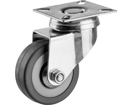 Колесо поворотное d 50 мм, г/п 35 кг, резина/полипропилен ЗУБР 30956-50-S