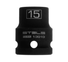 Головка ударная шестигранная, 15 мм, 1/2, CrMo Stels
