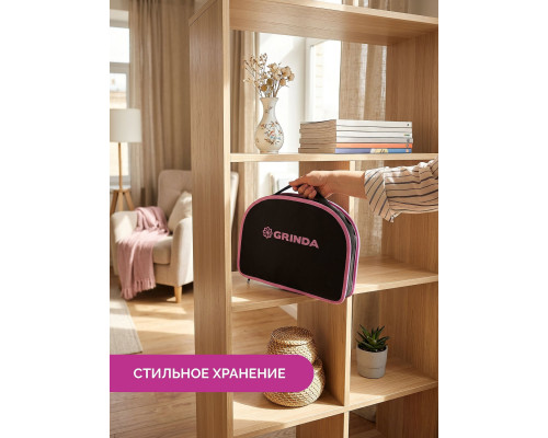GRINDA Pink Tools 165 предм, универсальный набор инструмента (22109)