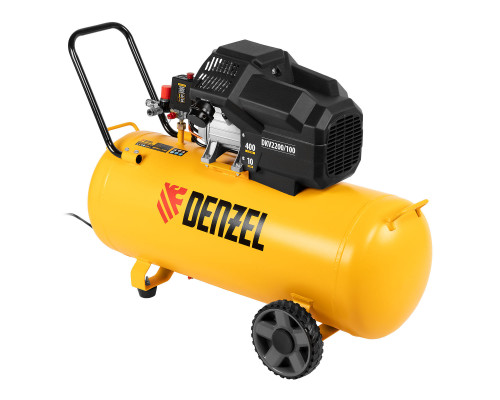 Компрессор воздушный DKV2200/100, Х-PRO 2.2 кВт, 400 л/мин, 100л Denzel (58079)