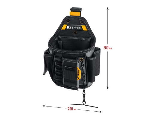 Сумка поясная 280 х 200 мм с быстросъёмным креплением FastClip KP-13E KRAFTOOL 38772