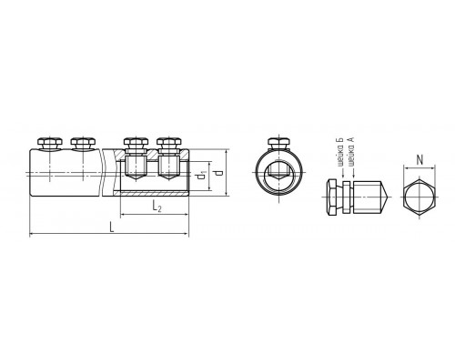 Соединитель болтовой 4СБР-70/120 (КВТ) (76172)