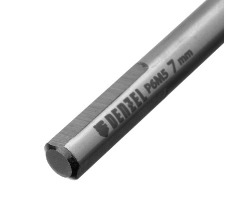 Сверло спиральное по металлу 7,0 x 109мм, Р6М5, Golden Tip, многогранная заточка Denzel (718280)