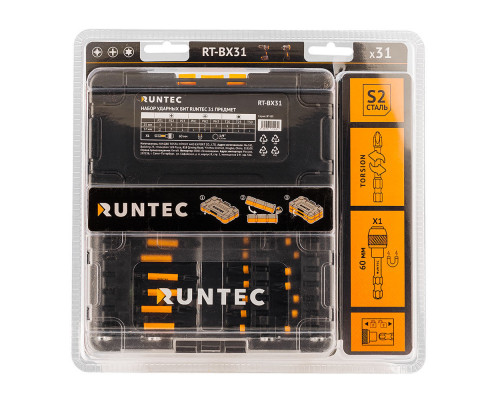 Набор ударных бит Runtec 31 предмет RUNTEC RT-BX31