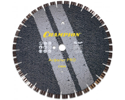 Диск алмазный CHAMPION асфальт PRO 350/25,4/10 Asphalt Runner (асф. по бетону,свежий бетон) (C1614)