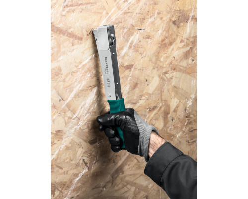 Высокоскоростной стальной скобозабиватель HAMMER TACKER, тип 53 (A/10/JT21) 23GA (6 - 10 мм) KRAFTOOL 3153
