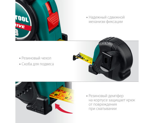 Рулетка 5 м х 25 мм X-Drive KRAFTOOL 34122-05-25