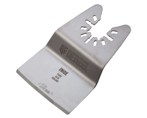 Насадка для МФИ шабер полукруг, Inox, для снятия краски и др., ширина 50 мм, длина общая 74 мм, ступенчатый Denzel (782317)